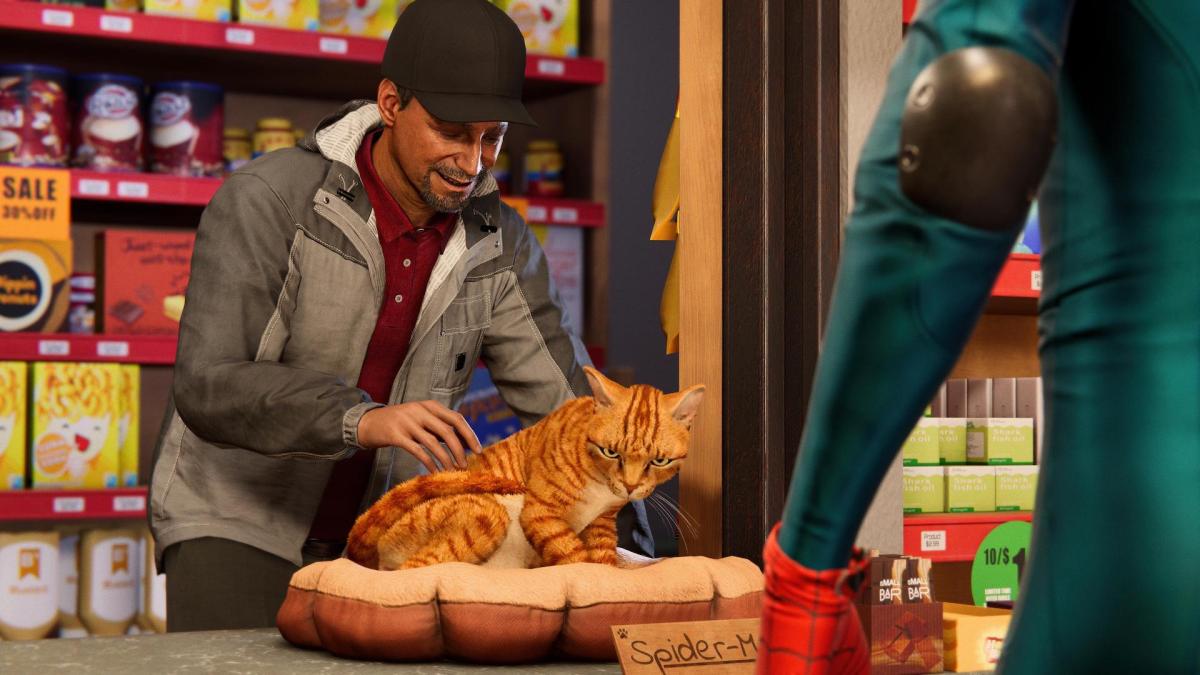 Le chat Spider-Man dans Marvel's Spider-Man: Miles Morales // Source : Capture d'écran PS5