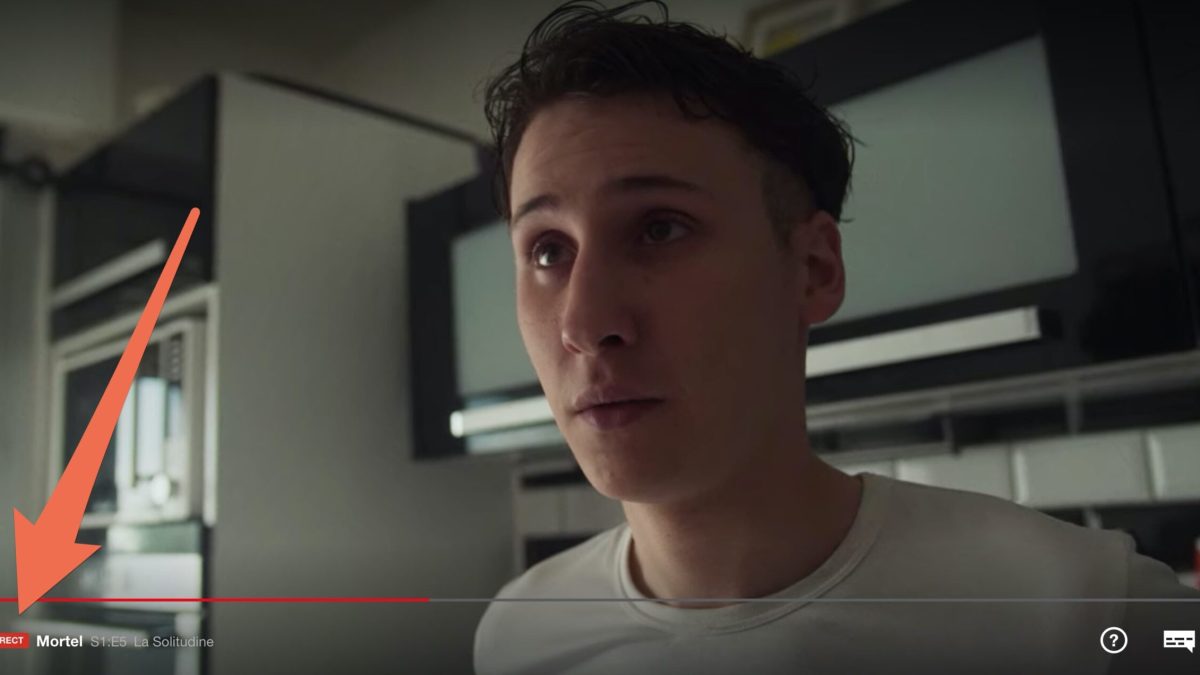 Le "direct" sur Netflix France // Source : Capture Numerama
