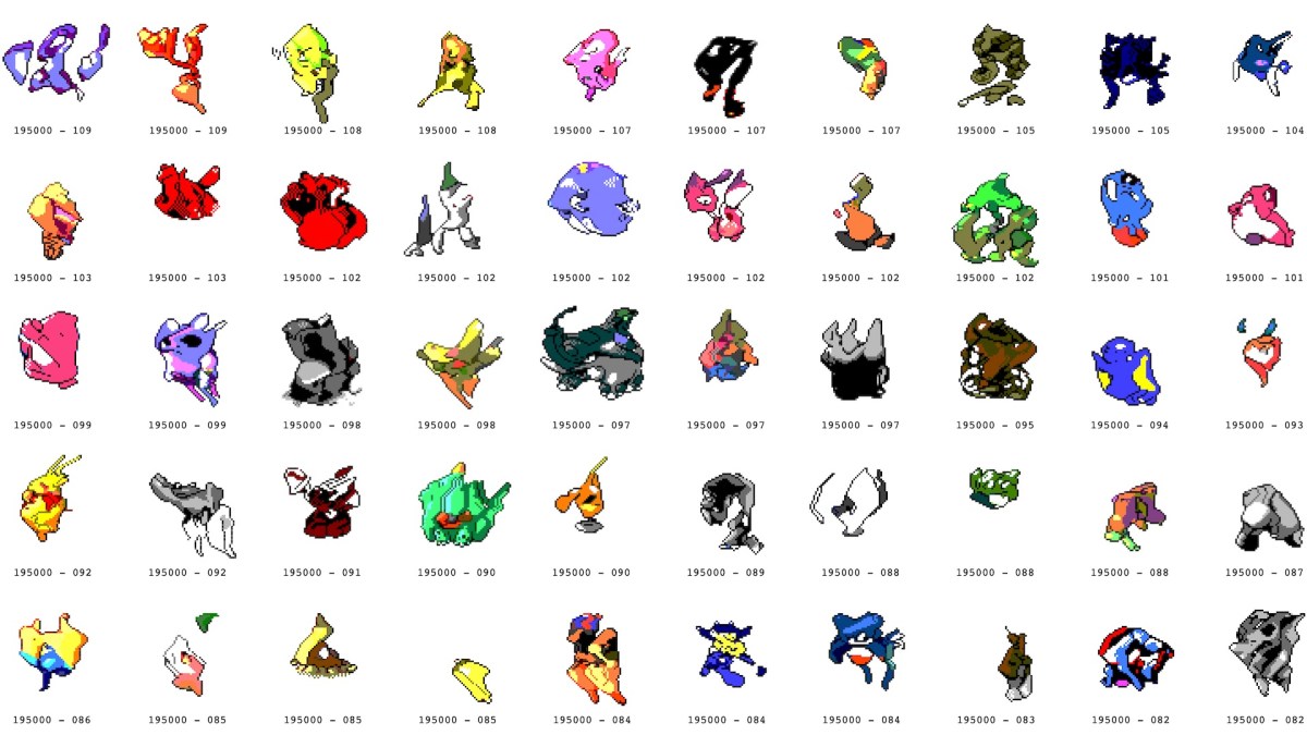 GPT-2 a créé 3 000 Pokémon-like. // Source : Matthew Rayfield