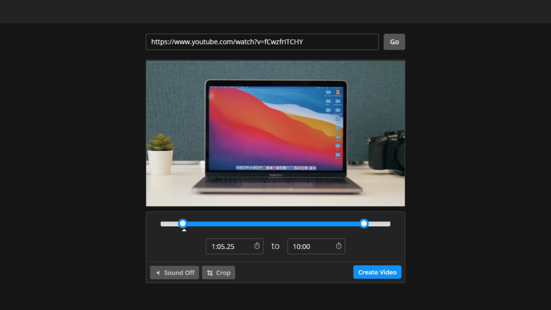 how to crop a video from youtube