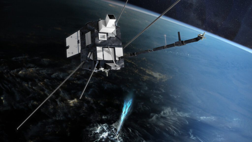 Satellite Taranis (illustration). // Source : © CNES/ill./SATTLER Oliver, 2012