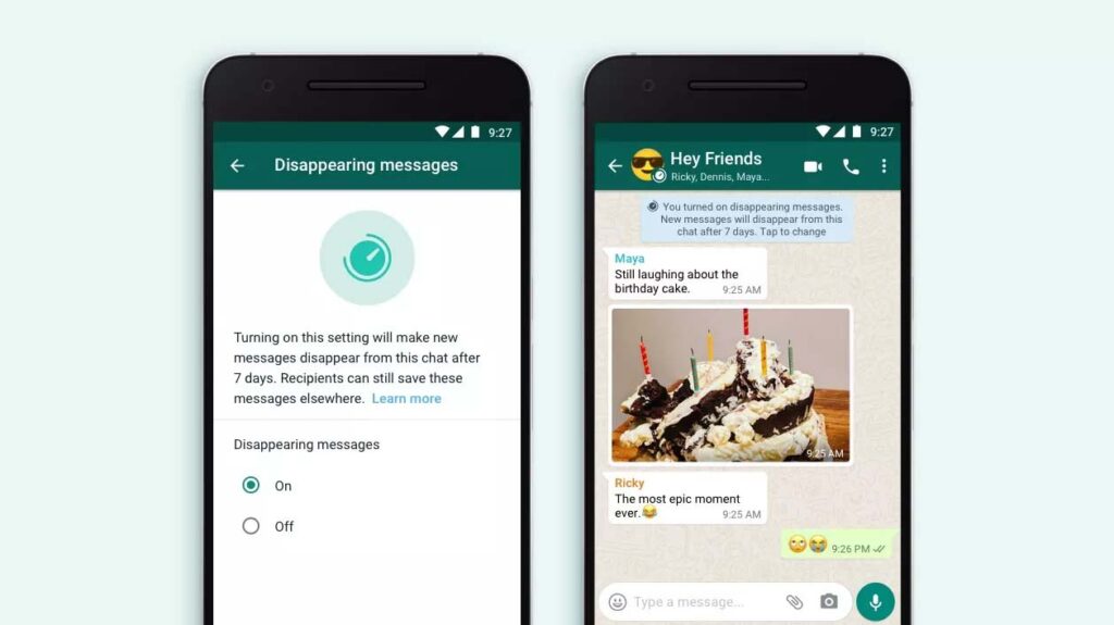 WhatsApp temporaire éphémère