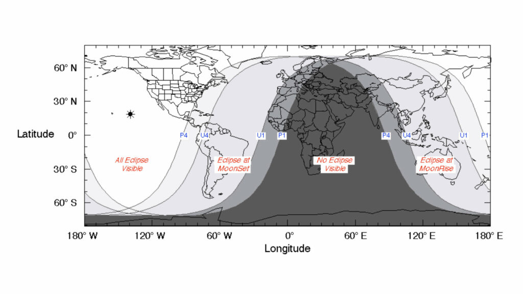 Visibilité de l'éclipse du 19 novembre 2021. // Source : Capture d'écran IMCCE/Nasa