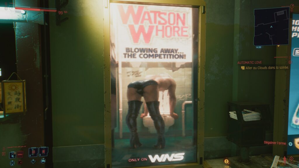 Publicité pour une série dans Cyberpunk 2077 // Source : Capture d'écran Xbox Publicité pour une série dans Cyberpunk 2077 // Source : Capture d'écran Xbox