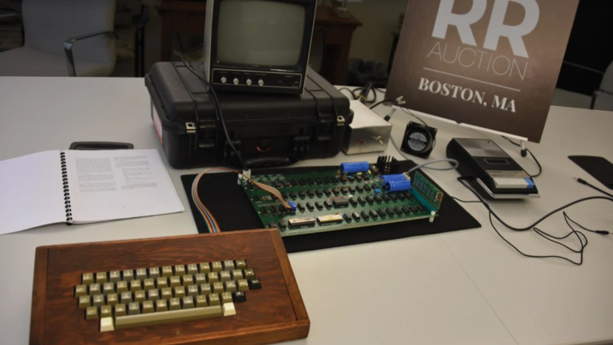 Un Apple 1, le premier ordinateur d'Apple // Source : RR Auction