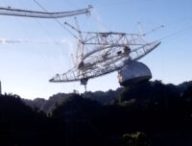 L'effondrement du radiotélescope d'Arecibo. // Source : Capture d'écran NSF