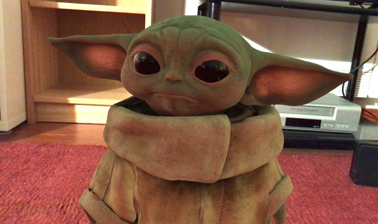 Bébé Yoda chez vous en réalité augmenté, c'est posible // Source : Aurore Gayte pour Numerama
