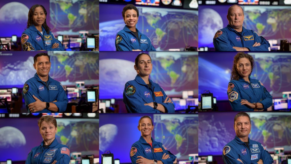 Astronautes membres de l'équipe Artémis. // Source : NASA/Bill Ingalls, montage Numerama