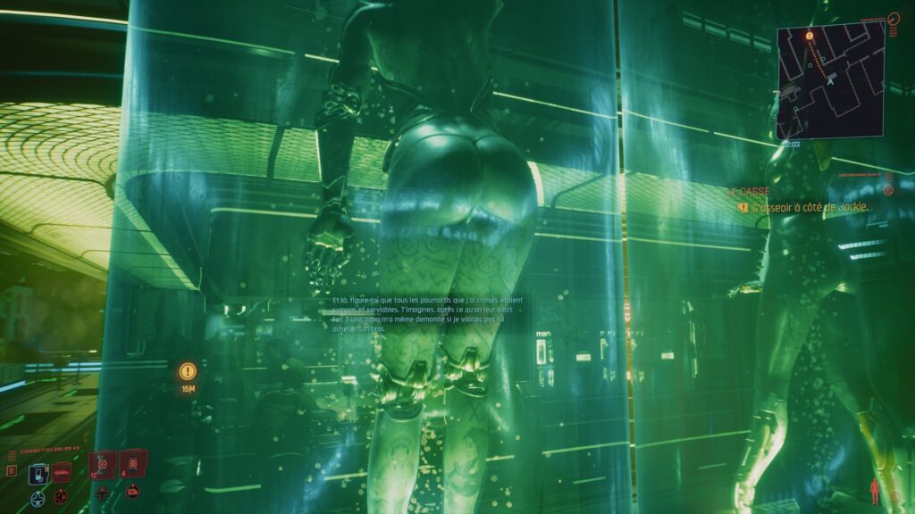 Nudité frontale dans Cyberpunk 2077 // Source : Capture d'écran Xbox