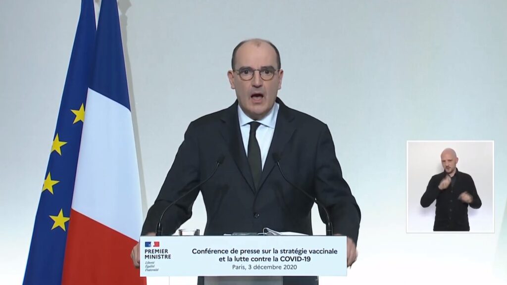Jean Castex le 3 décembre 2020 // Source : YouTube/Gouvernement Jean Castex le 3 décembre 2020 // Source : YouTube/Gouvernement