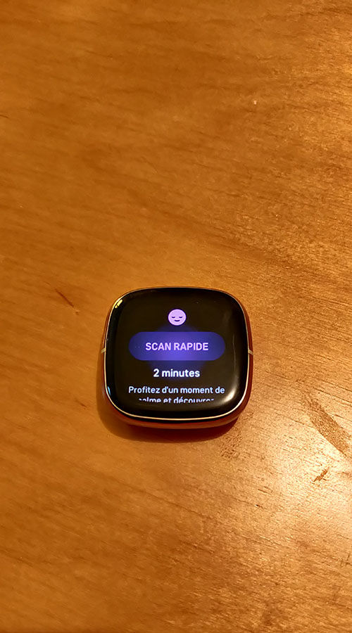 Fitbit Sense scan rapide