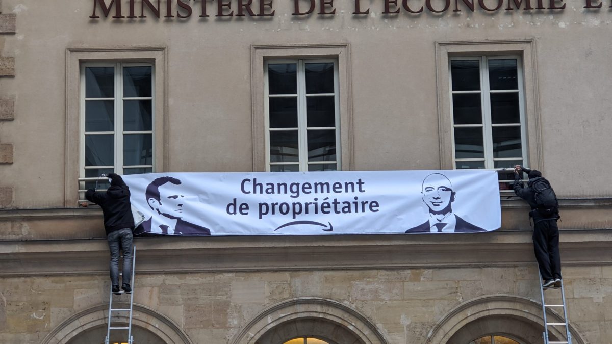 Action anti-Amazon à Paris, le 04/12/20 // Source : Aurore Gayte pour Numerama