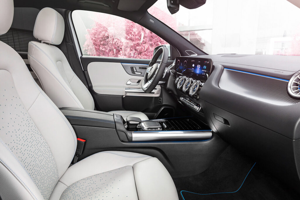 Intérieur de la Mercedes EQA // Source : Mercedes Intérieur de la Mercedes EQA // Source : Mercedes