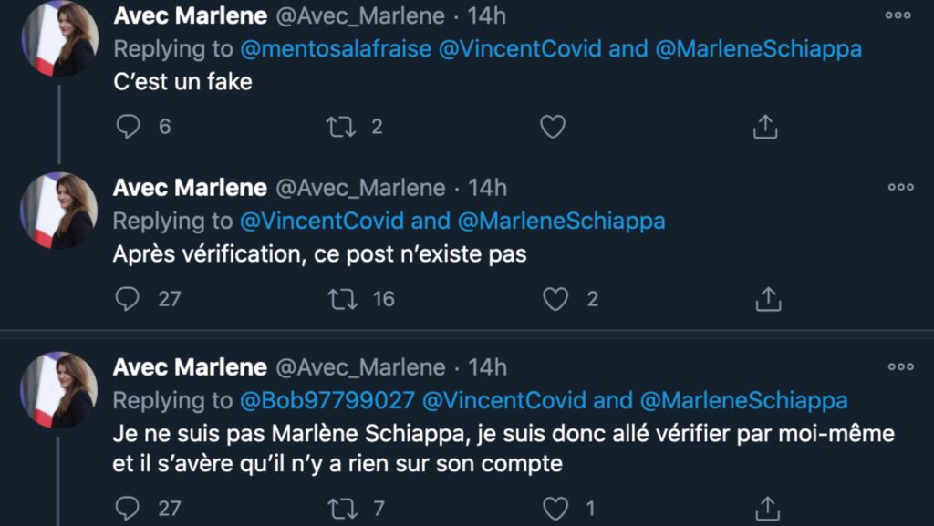 Les tweets d'@avec_marlene // Source : Capture d'écran Numerama / Twitter
