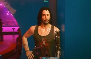 Malaise dans Cyberpunk 2077 : Keanu Reeves en mode prostitué // Source : YouTube/Chaîne DPJ