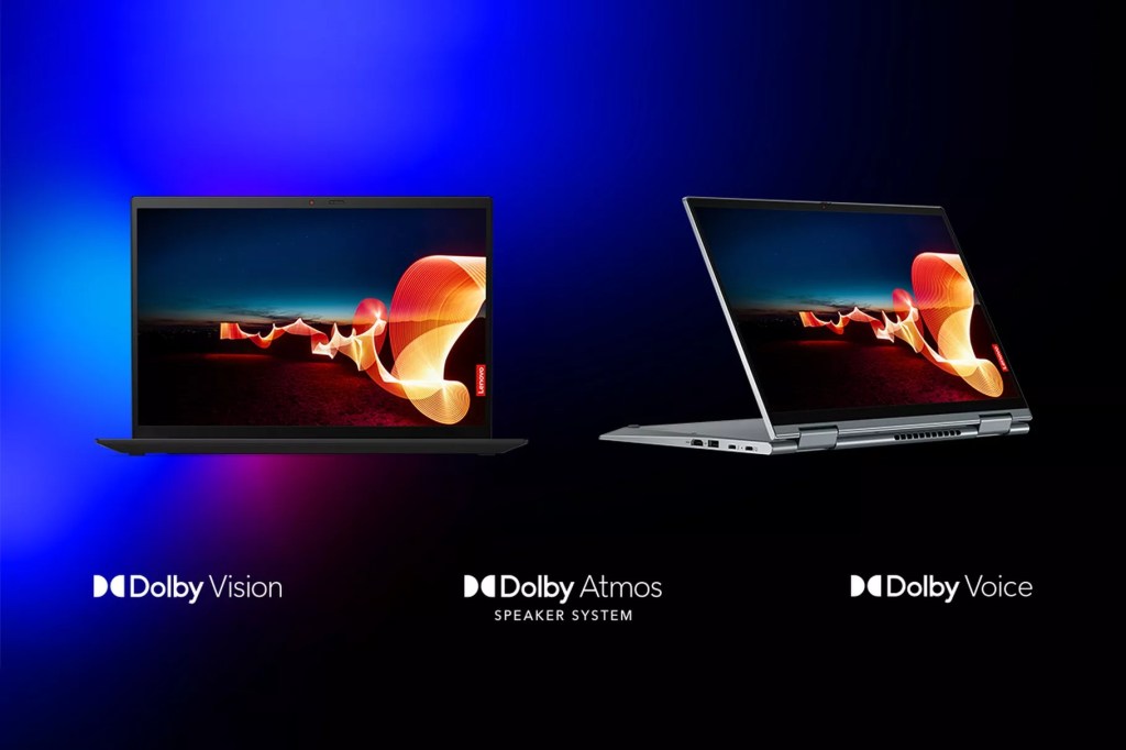 Les Lenovo The ThinkPad X1 Carbon Gen 9 et ThinkPad X1 Yoga Gen 6 embarqueront Dolby Voice // Source : Lenovo
