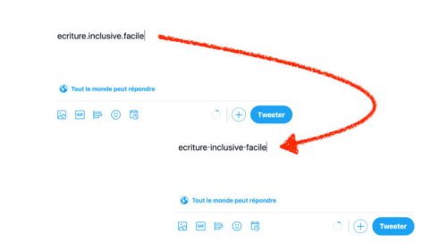 Exemple d'utilisation de l'extension sur Twitter. // Source : Capture d'écran Twitter, montage Numerama