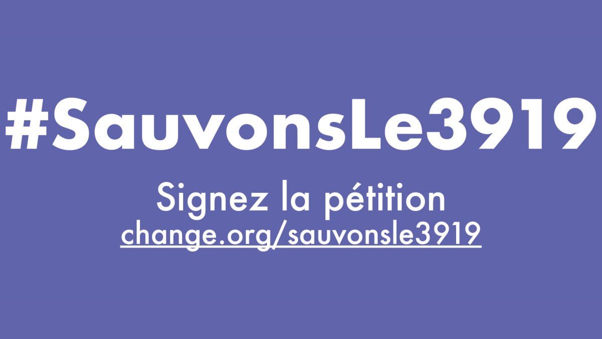 SauvonsLe3919, la campagne menée par Solidarité Femmes contre la mise en concurrence // Source : Solidarité Femmes