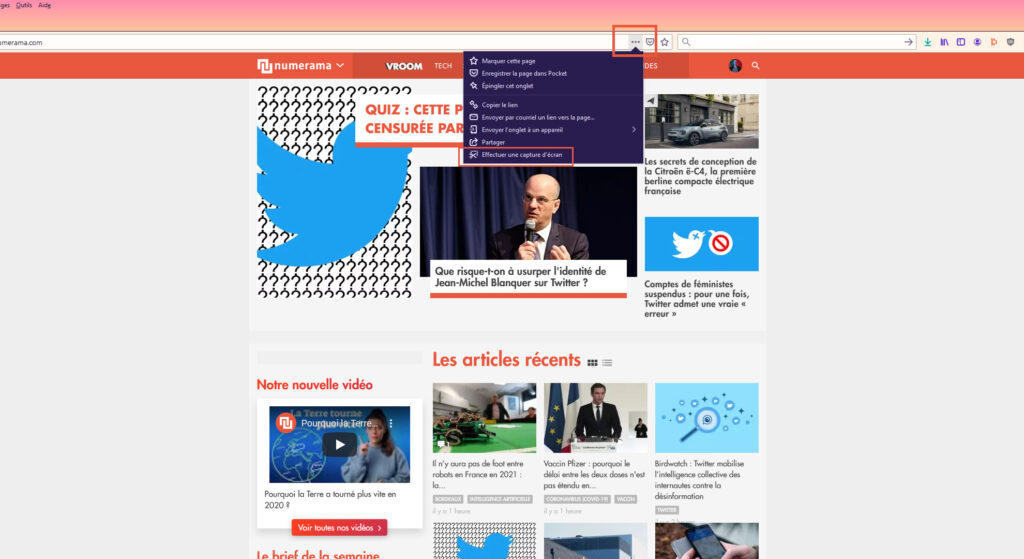 Firefox Capture d’écran Firefox Capture d’écran