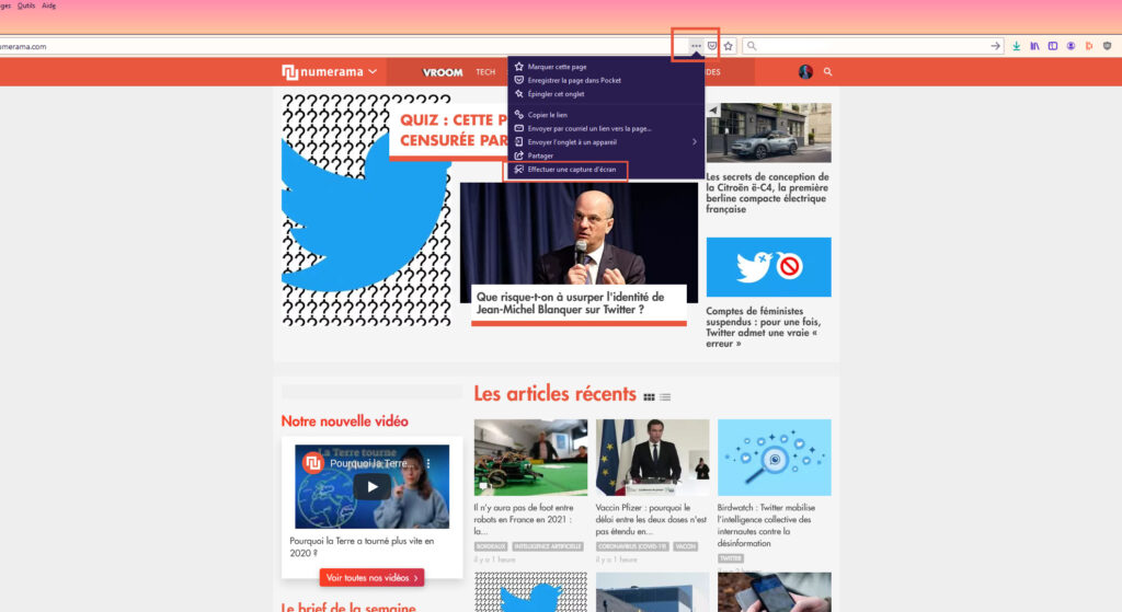 Firefox Capture d’écran