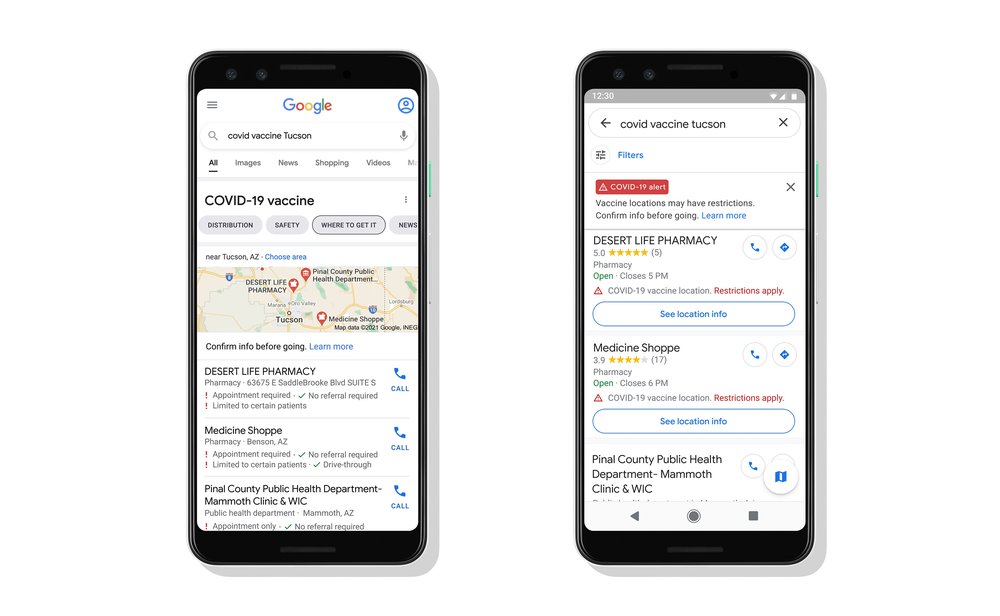 Google Maps vaccination Google Maps vaccination