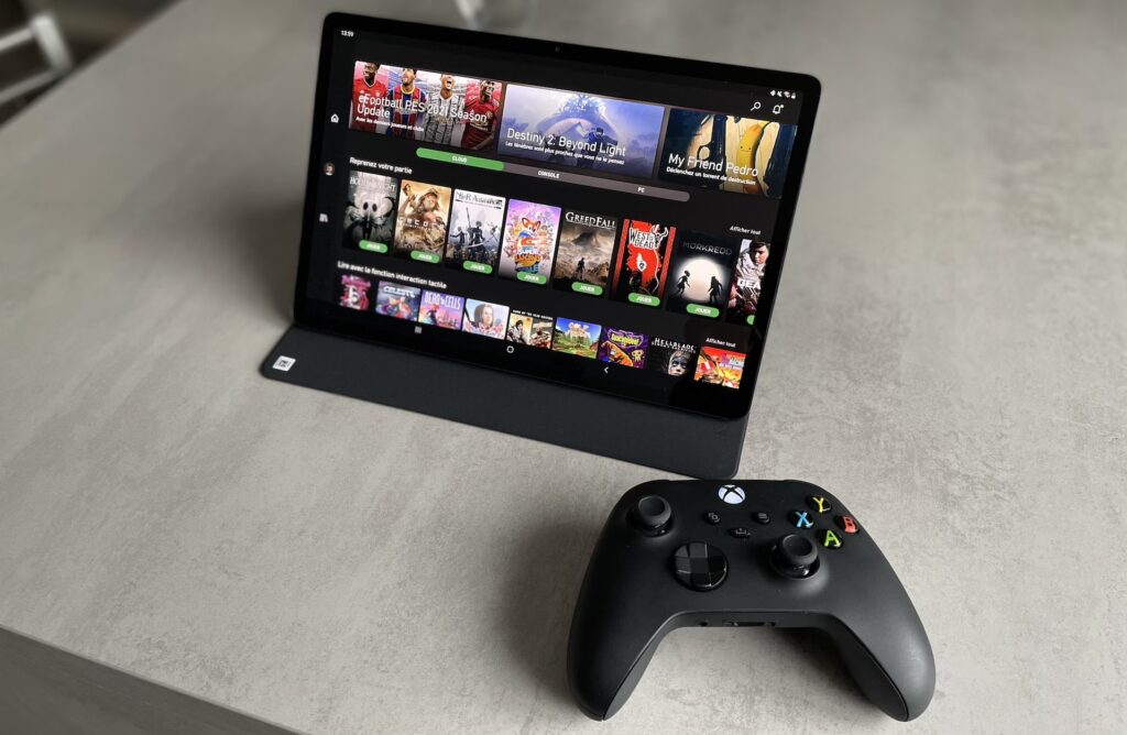 L&rsquo;application Xbox Game Pass sur la Samsung Galaxy S7 Tab+