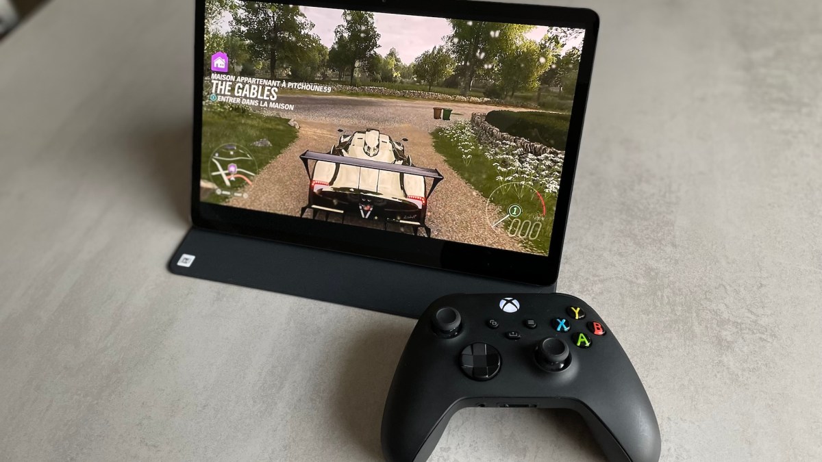 Forza Horizon 4 sur la Samsung Galaxy Tab S7+ // Source : Maxime Claudel pour Numerama