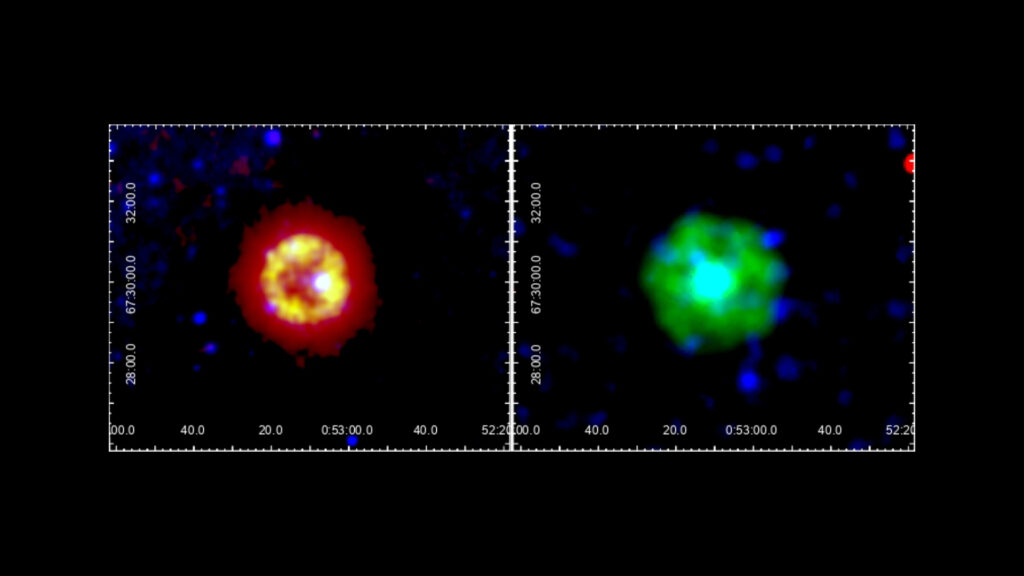 Images de IRAS 00500+6713. // Source : Astronomy & Astrophysics