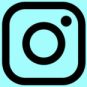 Le logo d'Instagram sur un fond vert d'eau