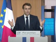 Macron a présenté le plan quantique le 21 janvier. // Source : Élysée-YouTube