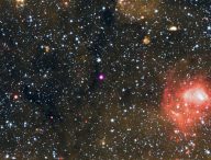 Le magnétar observé par Chandra. // Source : X-ray: NASA/CXC/Univ. of West Virginia/H. Blumer; Infrared (Spitzer and Wise): NASA/JPL-CalTech/Spitzer, image recadrée