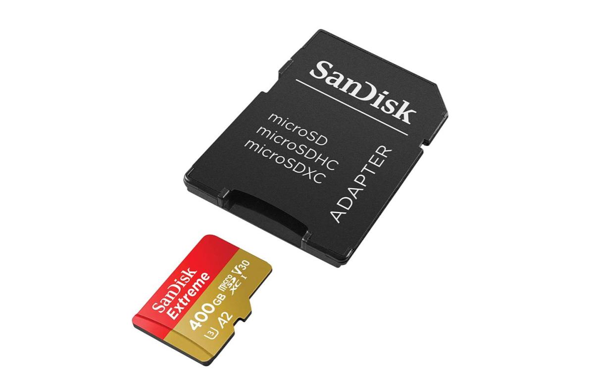 microSD Sandisk extreme 400 Go avec adaptateur