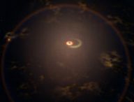 Représentation du trou noir aspirant partiellement l'étoile. // Source : NASA’s Goddard Space Flight Center/Chris Smith (USRA/GESTAR)