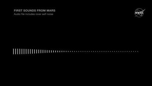 Capture d'écran de la vidéo de la Nasa qui diffuse le premier son sur Mars // Source : YouTube/Nasa