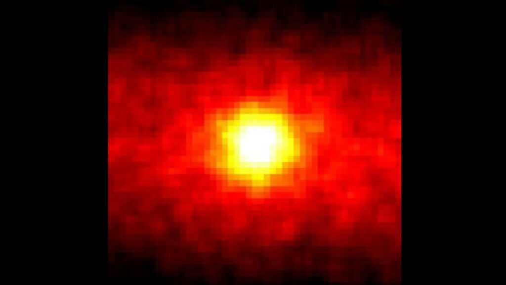 Image des neutrinos émis par le Soleil. // Source : R. Svoboda and K. Gordan (LSU)