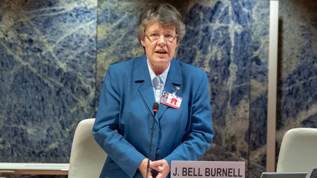 Jocelyn Bell en 2019. // Source : Flickr/Jean-Philippe Escard of UNCTAD (photo recadrée)