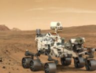 Vue d'artiste du rover Perseverance sur Mars. // Source : CNES/DUCROS David, 2021 (photo recadrée)