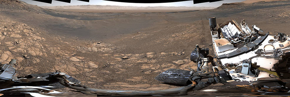 Ce panorama a été pris à la surface de Mars par Curiosity entre le 24 novembre et le 1er décembre 2019 // Source : NASA/JPL-Caltech/MSSS