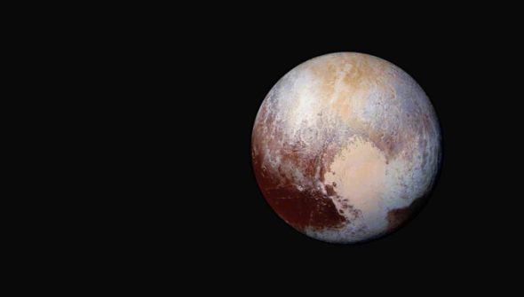 Pluton vue par New Horizons. // Source : NASA/JHUAPL/SwRI via Flickr (photo recadrée)