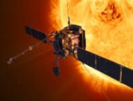 Vue d'artiste de Solar Orbiter. // Source : ESA/ATG Medialab, 2020 (image recadrée)