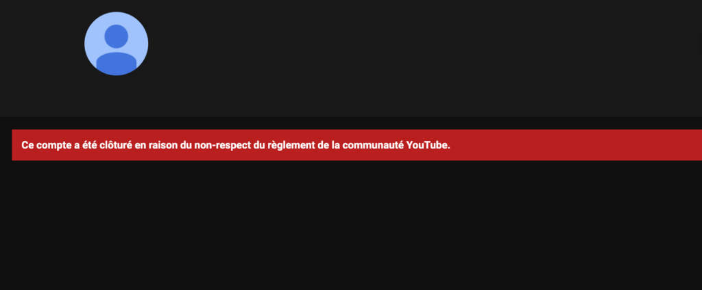 La chaîne Youtube Thana TV a été supprimée // Source : Capture d'écran Numerama / Youtube