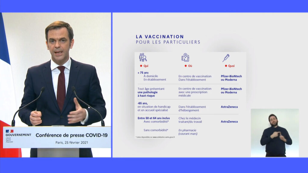 Vaccination pour les particuliers. // Source : Capture d'écran YouTube Gouvernement