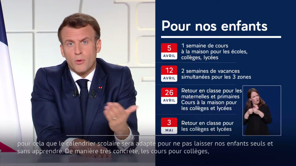 Emmanuel Macron le 31/03/21 // Source : Élysée