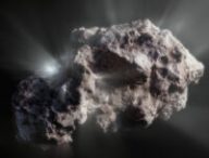 Vue d'artiste de la comète 2I/Borisov. // Source : ESO/M. Kormesser (image recadrée)