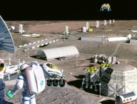 Le projet pour les années 2020 est d'installer une base lunaire. Cela pose la question de la préservation de l'environnement lunaire. // Source : NASA/SAIC/Pat Rawlings (image recadrée)