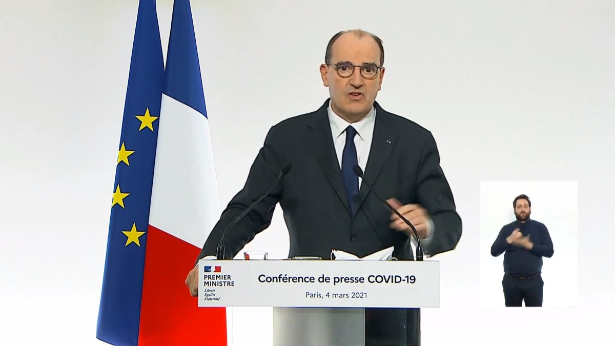 Jean Castex le 4 mars // Source : Capture d'écran Numerama
