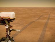 Vue d'artiste de Perseverance après avoir déposé Ingenuity sur Mars. // Source : NASA/JPL-Caltech