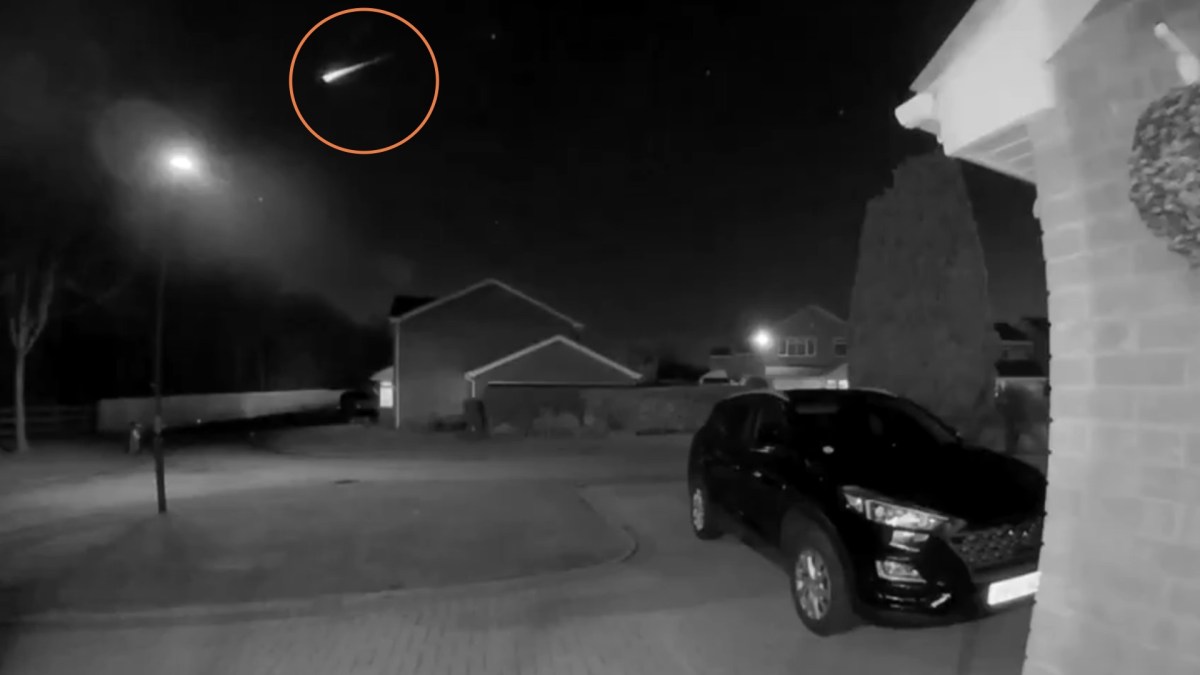 Image de la chute de la météorite de Winchcombe. // Source : UK Meteor Network