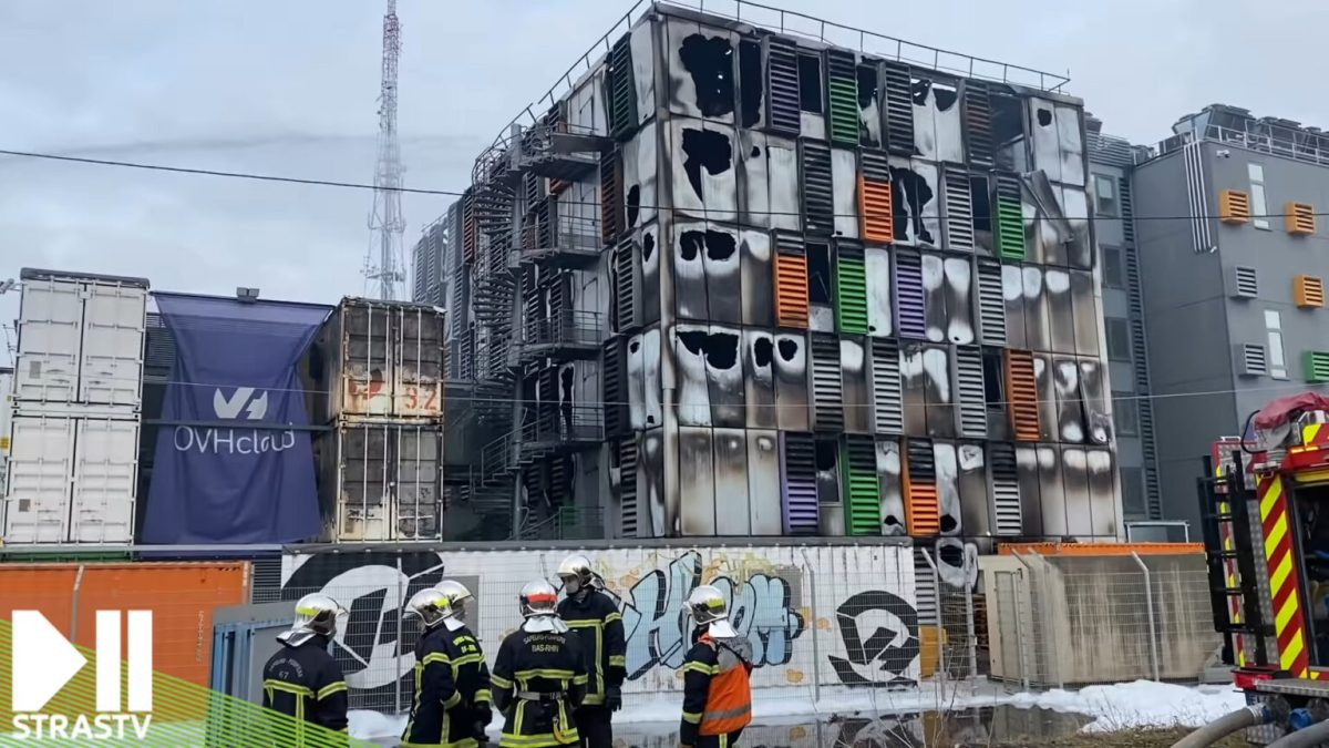 L'incendie d'OVH à Strasbourg // Source :  StrasTV 