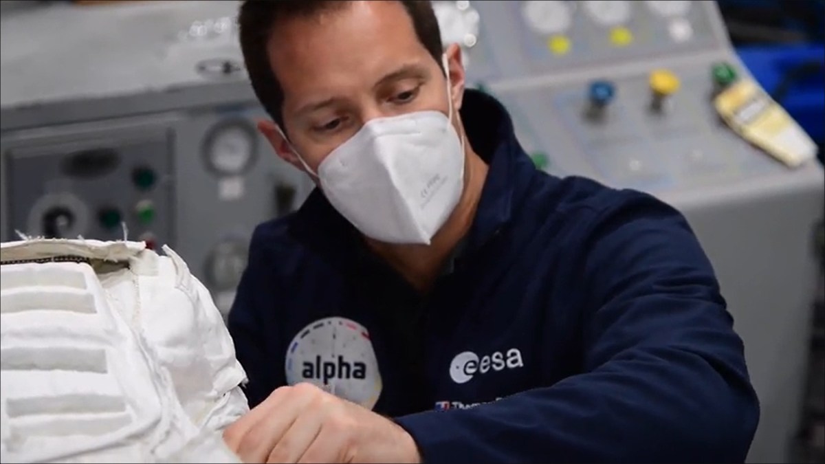 Thomas Pesquet à l'entraînement de la mission Alpha. // Source : ESA